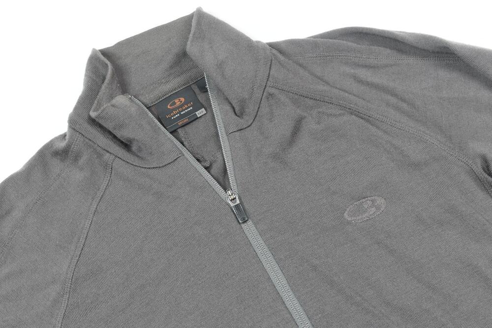 Icebreaker Merino Wool 320 Full-Zip Sport Sweater Mens XL Gray Long Sleeve